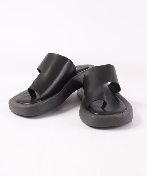 「LibertyDoll」 フラットサンダル M ブラック レディース_画像5