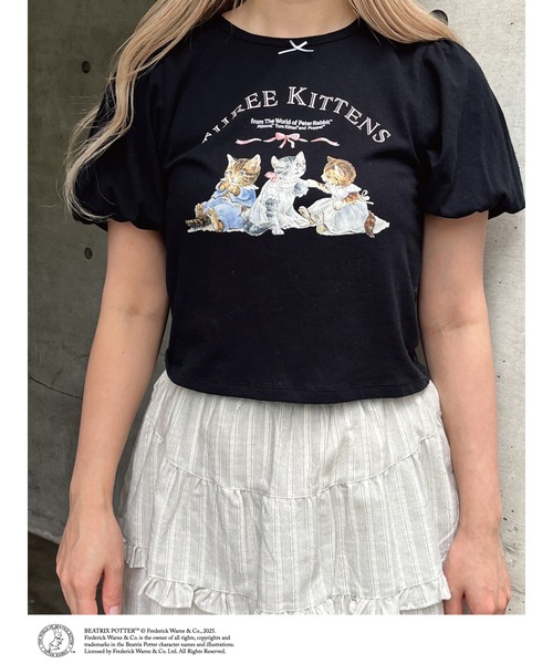 MORE self LOVE tシャツ 半袖 「Peter Rabbit(TM)」THREE KITTENS TEE