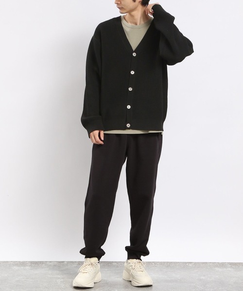 「GLOBAL WORK Smile Seed Store」 ニットカーディガン MEDIUM ブラック メンズ_画像2