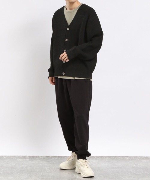 「GLOBAL WORK Smile Seed Store」 ニットカーディガン MEDIUM ブラック メンズ_画像3