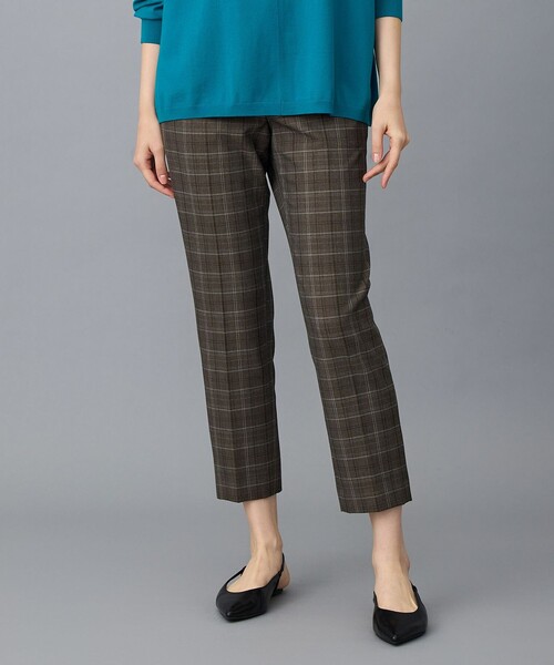 自由区（ジユウク） パンツ TRギャバ裏起毛チェック柄テーパード