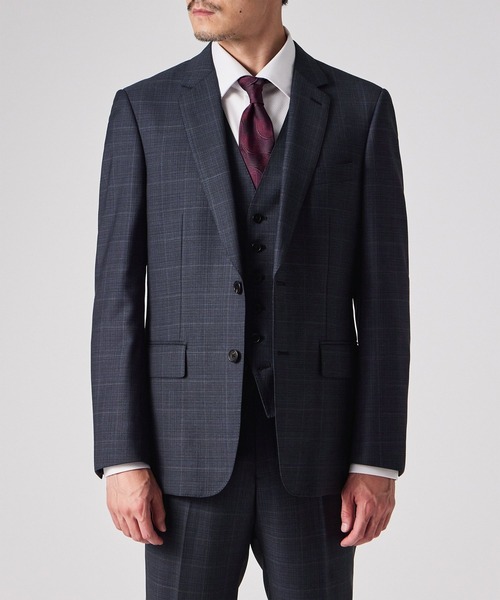 ポールスミスロンドン 高級イギリス製生地 スーツ セットアップ L チェック柄 Paul Smith LONDON ポールスミスロンドン 日本製 チェック柄