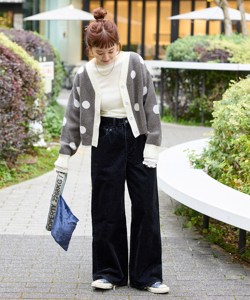 B.C STOCK（ベーセーストック） カーディガン ドットショート