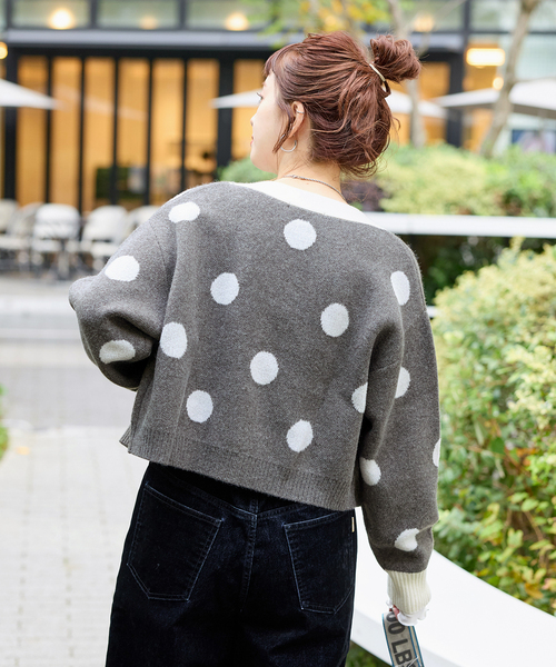 B.C STOCK（ベーセーストック） カーディガン ドットショート