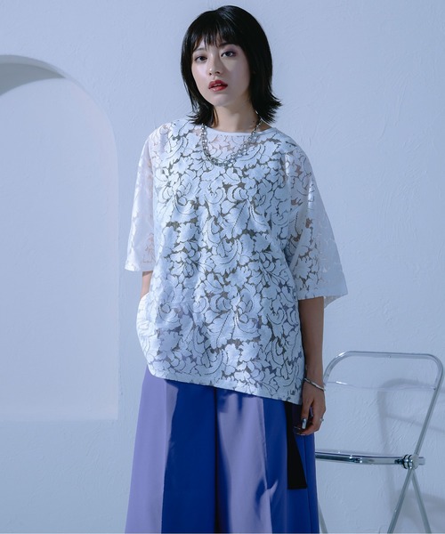 「Ellno Loset」 半袖Tシャツ SMALL オフホワイト メンズ_画像2