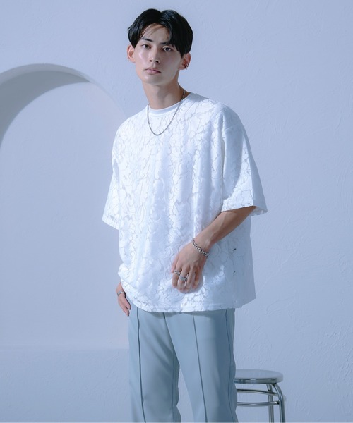 「Ellno Loset」 半袖Tシャツ SMALL オフホワイト メンズ_画像7