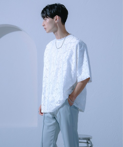 「Ellno Loset」 半袖Tシャツ SMALL オフホワイト メンズ_画像8