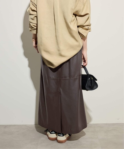 SLOBE IENA（スローブイエナ） スカート 「追加」フェイクレザーフレア
