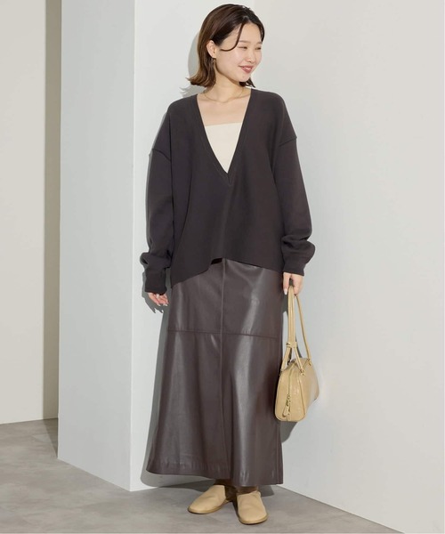 SLOBE IENA（スローブイエナ） スカート 「追加」フェイクレザーフレア