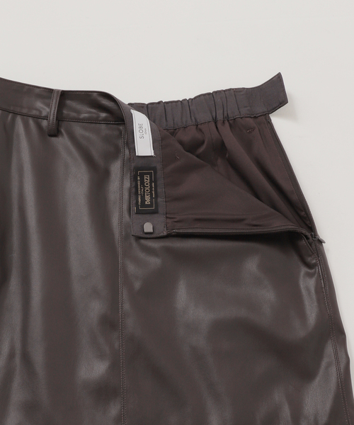 SLOBE IENA（スローブイエナ） スカート 「追加」フェイクレザーフレア