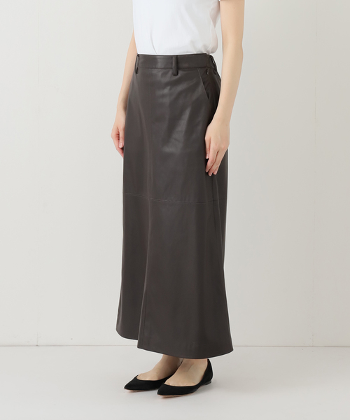 SLOBE IENA（スローブイエナ） スカート 「追加」フェイクレザーフレア