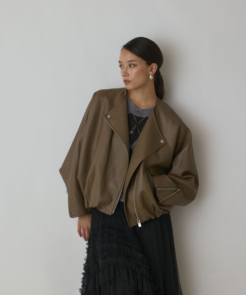 Diagram レザージャケット ライダース フェイクレザーライダース