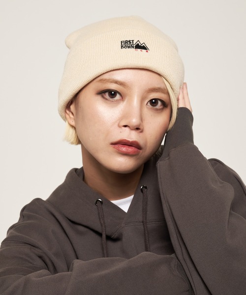 FIRST DOWN（ファーストダウン） ニット帽 ニットキャップ ダブル