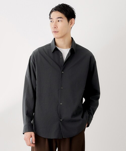 THE SHOP TK シャツ シアサッカー長袖シャツ 「軽量/吸水速乾