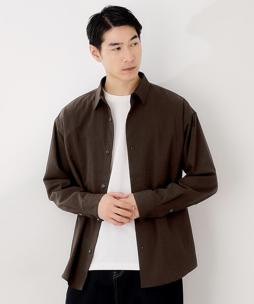 THE SHOP TK シャツ シアサッカー長袖シャツ 「軽量/吸水速乾