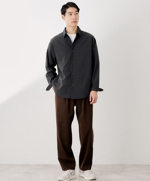 THE SHOP TK シャツ シアサッカー長袖シャツ 「軽量/吸水速乾