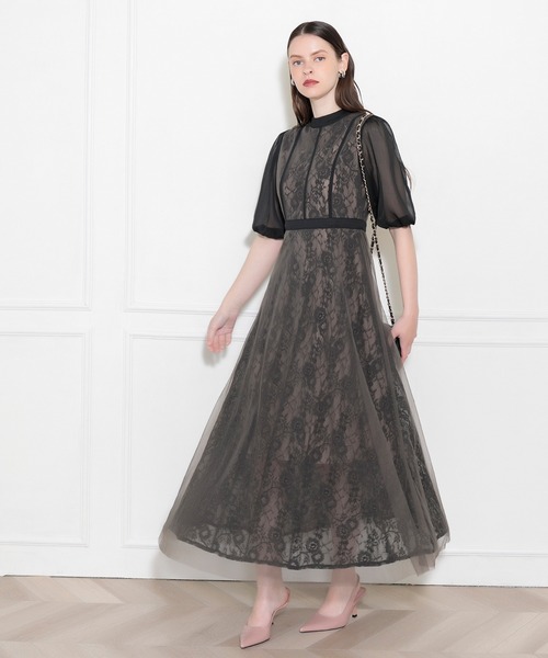 「Leja」 半袖ワンピース FREE ブラウン レディース_画像7