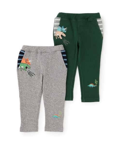 kladskap（クレードスコープ） パンツ 恐竜接結ロング丈ストレート