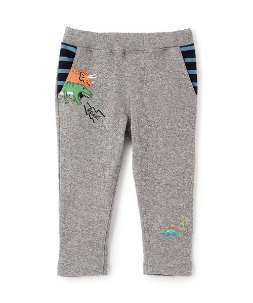 kladskap（クレードスコープ） パンツ 恐竜接結ロング丈ストレート