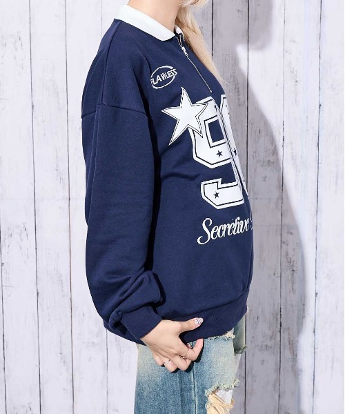 ナゴンスタンス シャツ ドッキング トレーナー スウェット 長袖 38 紺 白 SALE 30%OFF】JHANKSON(ジャンクソン) TEAM SWEAT チームスウェット