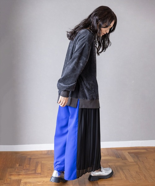 OSMOSIS（オズモーシス） パンツ サイドプリーツパンツ レディース