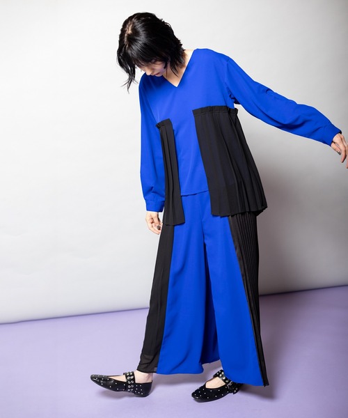 OSMOSIS（オズモーシス） パンツ サイドプリーツパンツ レディース