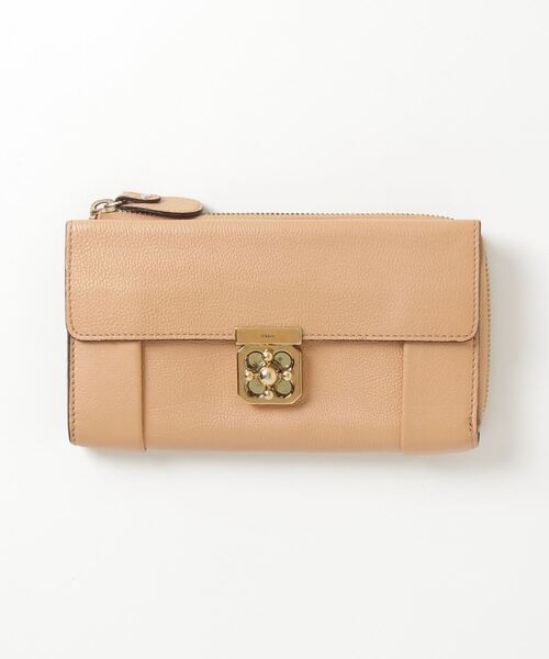 Chloe 「Chloe」 エルシー ターンロック 長財布 - ベージュ レディース