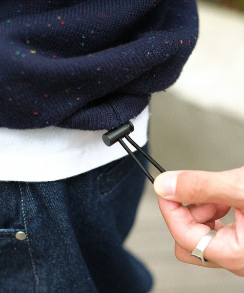 「BROKEN BASE」 半袖ニット MEDIUM アイボリー メンズ_画像8