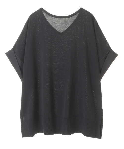 「Liesse」 7分袖ニット FREE ピンクベージュ レディース_画像6