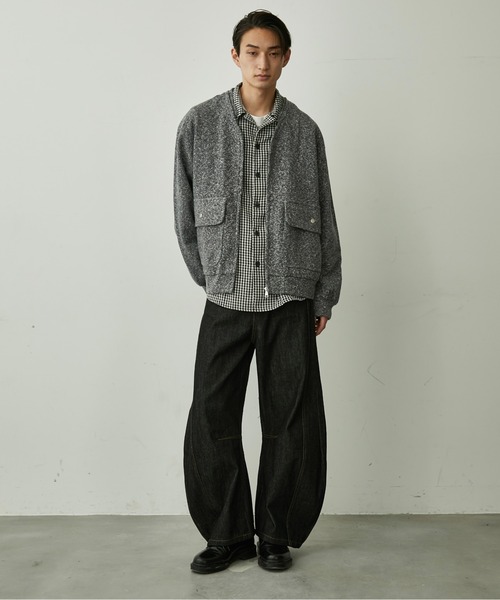 BLANK HOTEL シャツ Gingham Open-Collar Shirt / ギンガムチェック