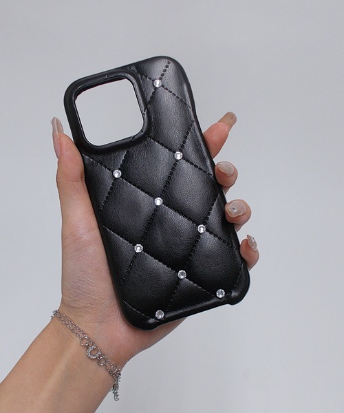 スマホケース ラインストーン×キルティング : ZOZOTOWN Yahoo!店