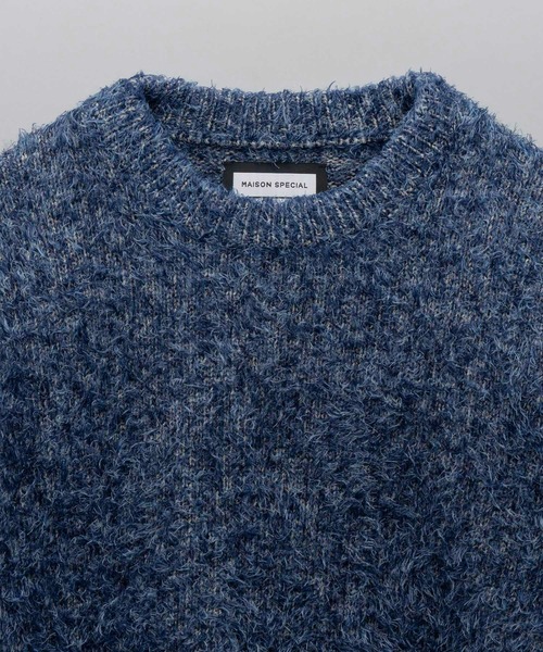 MAISON SPECIAL（メゾンスペシャル） 長袖ニット 1 ブルー メンズ