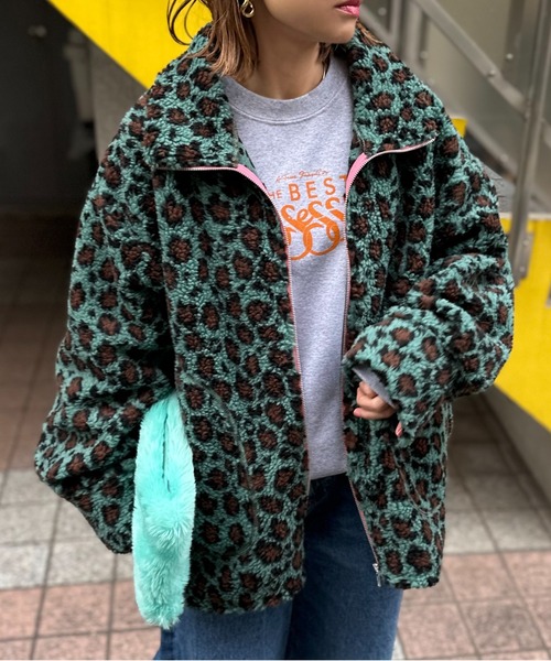 「mi via loca」 ジャケット FREE ブルーグリーン レディース_画像3