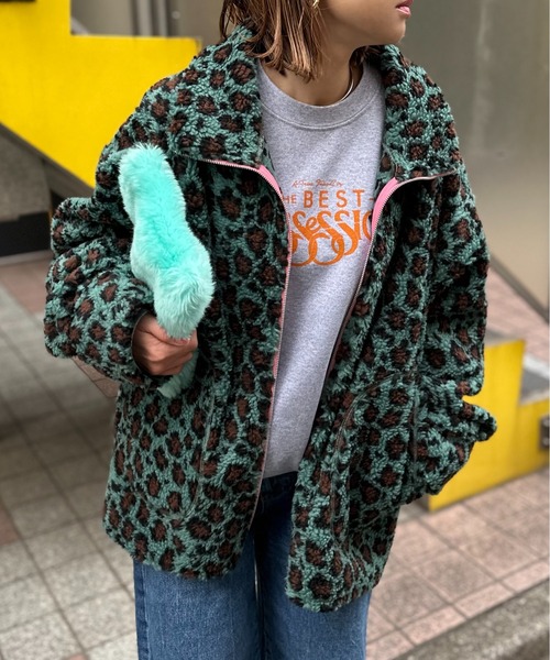 「mi via loca」 ジャケット FREE ブルーグリーン レディース_画像9