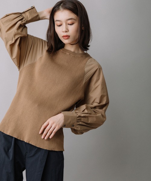 H2021-13◾️グッチ　編み上げデザイン　コットン長袖カットソー H2021-13◾️グッチ 編み上げデザイン コットン長袖カットソー H2021