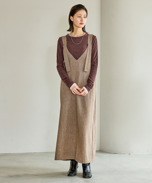 LAKOLE（ラコレ） ジャンパースカート ツイードジャンパースカート