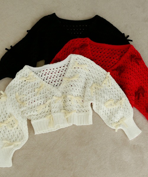 「Seemi. byNICECLAUP」 ニットカーディガン FREE ブラック レディース_画像2