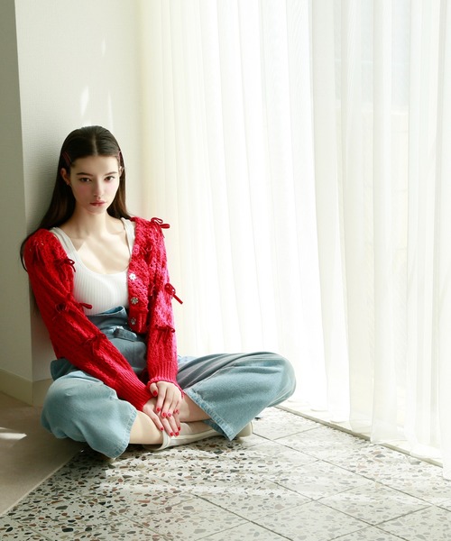 「Seemi. byNICECLAUP」 ニットカーディガン FREE ブラック レディース_画像5