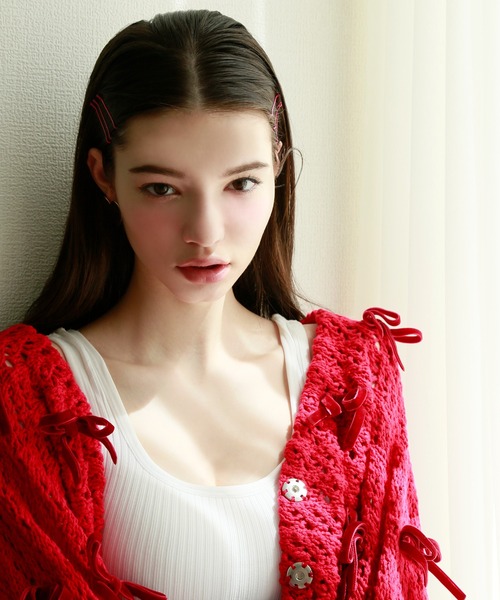 「Seemi. byNICECLAUP」 ニットカーディガン FREE ブラック レディース_画像6