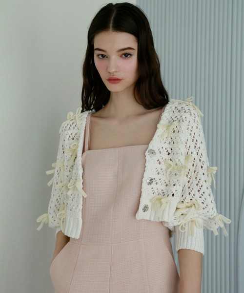 「Seemi. byNICECLAUP」 ニットカーディガン FREE ブラック レディース_画像7