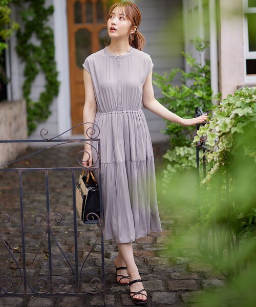 「ANY SIS」 ノースリーブワンピース 2 ネイビー レディース_画像3