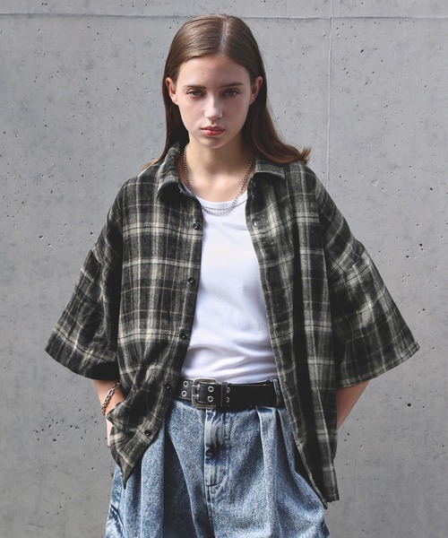 「ROCHEM」 半袖シャツ S ブルー メンズ_画像6