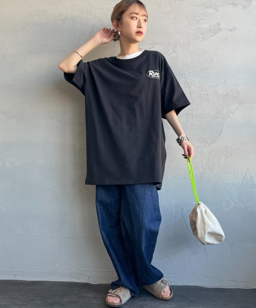 「RVCA」 半袖Tシャツ L ホワイト レディース_画像2