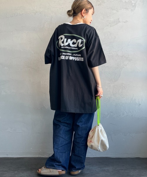 「RVCA」 半袖Tシャツ L ホワイト レディース_画像3
