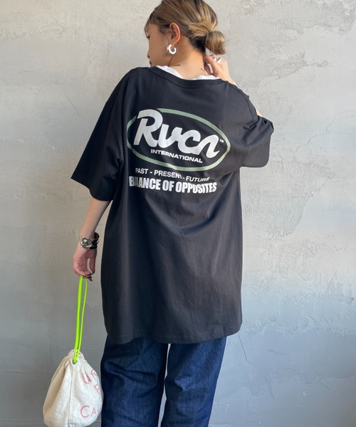 「RVCA」 半袖Tシャツ L ホワイト レディース_画像8