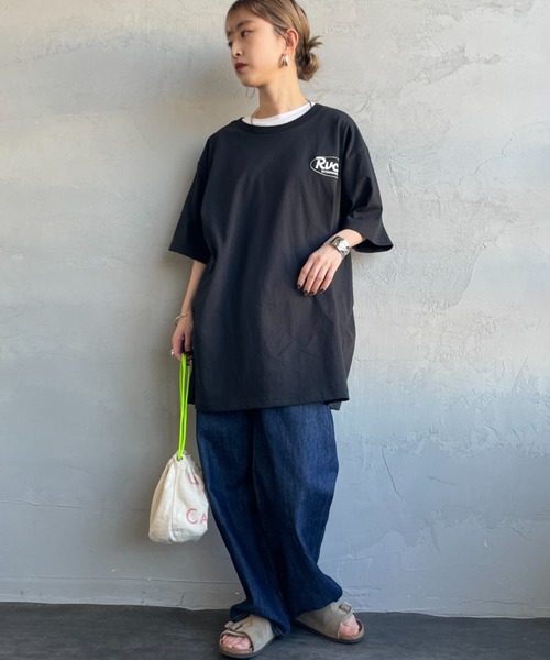 「RVCA」 半袖Tシャツ L ホワイト レディース_画像9
