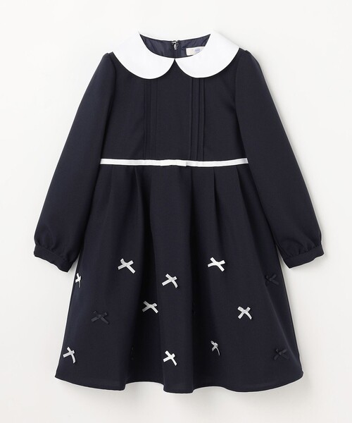 ANY（エニィ） ワンピース 襟付き リボン 長袖ワンピース キッズ 子供