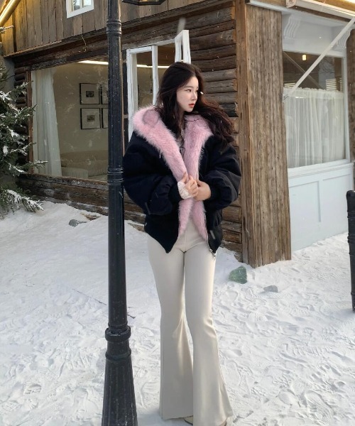 FAVORITO コート アウター リバーシブルフード付きアウター レディース