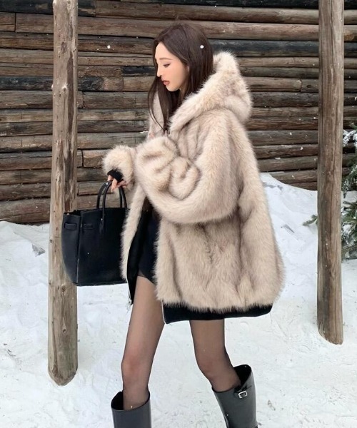 FAVORITO コート アウター リバーシブルフード付きアウター レディース