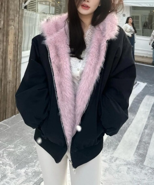 FAVORITO コート アウター リバーシブルフード付きアウター レディース